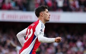 记者：上一场缺战的哈弗茨、卡拉菲奥里、尼尔森参与阿森纳训练